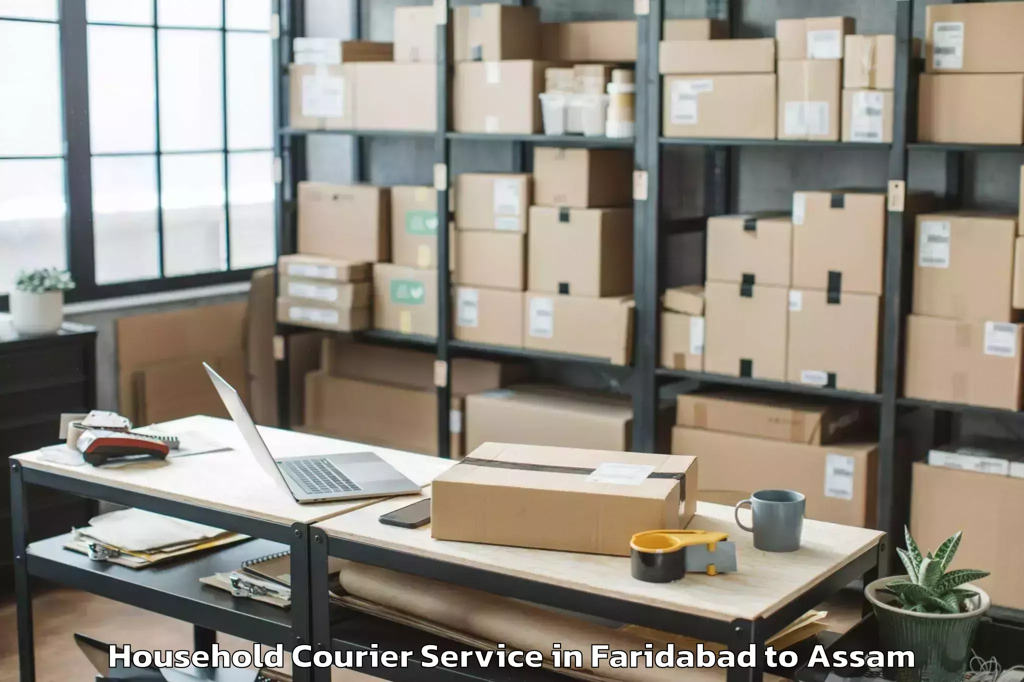 Quality Faridabad to Sorbhog Household Courier